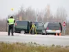 Alaska State Troopers conduct an investigation at the scene of a trooper-involved shooting on Trunk Road near the roundabout Saturday morning. One man is confirmed dead and one trooper was in