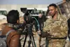 U.S. Army Col. Myles B. Caggins III, Combined Joint Task Force - Operation Inherent Resolve spokesperson, responds to interview questions at Al Asad Air Base, Iraq, Jan. 13, 2020. (Spc. Derek