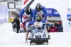 Spc. Frank Del Duca, a member of Team USA and the Army's World Class Athlete Program competes during 4-man bobsled World Cup competition in St. Moritz, Switzerland, on Jan. 16, 2022. Del Duca