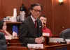 Sen. Scott Kawasaki, D-Fairbanks, speaks Friday, Feb. 7, 2025, on the floor of the Alaska Senate. James Brooks/Alaska Beacon
