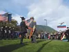 Jay Sweeney (left), portraying Army Maj. Gen. Lovell Rousseau, and Ron Conklin, portraying Russian Commissioner Alexi Peschouroff, reenact the transfer of Alaska from Russia to the United Sta