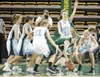 ROBERT DeBERRY/Frontiersman Colony forward Alex Coon, above,
battles a herd of Mustangs for posession of a loose rebound during
the first half of Saturday’s 4A championship game in Anchorage.