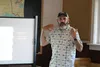 Alaskan cartoonist Lee Post leads an introductory cartooning class at the Wasilla Museum and Visitor Center. Jacob Mann/Frontiersman