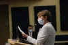 Mat-Su Education Association president Dianne Shibe spoke during a Mat-Su Borough School Board meeting. Tim Rockey/Frontiersman