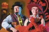 Georgie Hollander (as Klondike Kate) and John Stroup (as Rusty Knuttz) talking about life in early Alaska. Robert Eric Summerfield