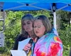 Sandy Snodgrass, front, and Julie Bouchard were among the parents and friends who read over 300 names of those who lost their lives to addiction as part of International Overdose Awareness Da