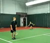 Colony seniors Michael Connor and Alex Tenditnyk work in the mixed doubles. The pair qualified to compete in the event during the ASAA/First National Bank State Tennis Championships Oct. 9-10
