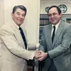 President Ronald Reagan and Rep. Don Young. Courtesy of Dan Rios/U.S. Senate Photographic Services