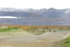 ROBERT DeBERRY/Frontiersman The new road looking South will meet
the Parks Highway at the current road's overpass. Straightening and
moving the road to the east avoids some of the more danger