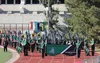 The Colony High School marching band The Northern Sound perform during Bandfest. The band executed its entire field performance, which earned it the first standing ovation in event history.  