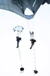 Paratroopers assigned to the 4th Infantry Brigade Combat Team (Airborne), 25th Infantry Division, U.S. Army Alaska, conduct a parachute jump on Malemute drop zone at Joint Base Elmendorf-Rich