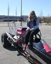 Wasilla High School junior Maddy Turnbull shows her coveted dragster at the school’s annual car show. Jacob Mann/Frontiersman
