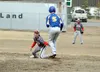 Houston infielder Lennon Bass reaches for the tag at second base during a loss to Kodiak Thursday at the Palmer Senior Field. JEREMIAH BARTZ/ Frontiersman