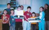 Students from the Yah Ne Da Ah school show off the 78 pairs of
glasses they collected for the Palmer Lions Club. Photo by AMY
MENEREY/Frontiersman.