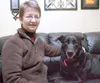 Pam Flowers sits with her dog Ellie. Flowers finished her third
children's book titled 'Ellie's Long Walk,' which chronicles their
trek from Maine to Georgia, along the Appalachian Trail. (RO