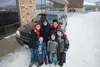2013 Wheels of Hope recipiant Angela Davis with her five boys, from left, Mitchell, Brady, kash, Ezekial and Aiden stand with their new vehicle Friday morning in Palmer. This is the fourth ye