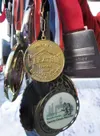 One of Stephen Brown’s marathon medals is the 2006 Pike’s Peak.
Brown said that was one of the toughest because the peak is only
the halfway point. ROBERT DeBERRY/Frontiersman Robert DeBerry