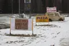 A sign outside of the Turners Corner store near the corner of Wasilla-Fishhook and Palmer Fishhook roads states owner Jim Turner’s desire to no longer serve park rangers. Turner’s brother, Li