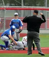 Palmer gets the out at third during a win over Grace Christian in the Division II state baseball quarterfinals. Bruce Eggleston/matsusports.net