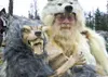 Valley resident Paul Wood, dressed in his costume, poses with
his favorite Halloween dog at his Williwaw Way home Monday
afternoon. Wood said Halloween is one of his favorite holidays.
(ROBER