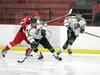 Colony sophomore Jake Hessinger moves the puck up the ice during a 5-1 win over rival Wasilla in the North Star Conference semifinals, Feb. 5, 2016, in Soldotna. The Knights begin state tourn