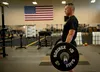 Sgt. 1st Class Jonathan Fennell, U.S. Army Physical Fitness School instructor, dead-lifts in the gym of the fitness school, at Fort Jackson, South Carolina, Sept. 25, 2019. Fennell, along wit
