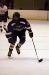 History was made Saturday as the first hockey team to wear the
Su Valley blue, black and gold took the ice. The Rams faced off
against a Houston team made up of Hawk junior and senior high
pl
