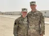 Spc. Emilee Richards (left), a unit supply specialist in the 2nd General Support Battalion, 104th Aviation Regiment, West Virginia Army National Guard and Master Sgt. Kendall Hodge (right), a