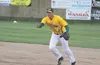 Mat-Su first baseman Nick Senzel fields a ground ball and makes the toss back to first during a 6-5 win over the San Francisco Seals June 18 at Hermon Brothers Field in Palmer. Jeremiah Bartz