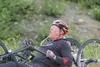 ROBERT DeBERRY/Frontiersman Austrian Klaus Dolleschal pushes
hard up Hatcher Pass Road.