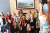 Matriarch Sophie Adeszko, 92, poses with all but one of her four daughters, five granddaughters and four great granddaughters for the “Mother-Daughter Look A-Like Contest.” Picture with her a