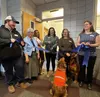 On November 15, Mat-Su College officially cut the ribbon for the new Vet Tech program. Pictured L to R are Steven Loyer, President -Elect Palmer Chamber, MSB Mayor Edna DeVries, Mrs. Alaska, 