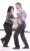 (ROBERT DeBERRY/Frontiersman) Diana Bailey and her husband,
Robert, kick it up a notch during the Salsa dance class Wednesday
evening at the Mat-Su Borough Gym in Palmer.