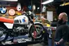 Erik Christensen tells the of one of his BMW motorcycles. This one, which is all-original, is the only one he has no plans to rebuild. It’s a very collectible bike, he said, and it’d be a cri