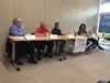 From left, Mat-Su Borough Assembly candidates Ted Leonard, Dan Mayfield and Pat Hogan, as well as Palmer City Council candidates Sabrena Combs and Kenni Linden participated in The Alaska Cent