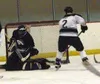 Colony's Matt Piatt finds open net to put the Knights up 4-2 in
the third period. The goal was set up by a nice pass to the weak
side from Tommy Lehe. Photo by TIM BRODT/Frontiersman.