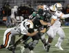 Colony junior Kaiden Jiminez pushes his way for a gain during a 14-10 loss to West Anchorage in the Division I quarterfinals Friday at Colony High School. Courtesy of Bruce Eggleston/matsuspo