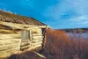 A cabin remaining at the site of Shuman House on the Porcupine River. Photo by Ned Rozell