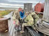 Volunteers work to repair damage from the storm in Western Alaska. Courtesy of Alaska governor’s office