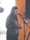 University of Alaska Anchorage faculty member Alyse Knorr shares her work during a poetry reading at Vagabond Blues in Palmer April 28. Courtesy Linda Ketchum
49 Alaska Writing Center