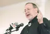 ROBERT DeBERRY/Frontiersman U.S. Rep. Don Young points while
addressing the Valley Republican Forum on Friday. Young began his
talk stating, 'We do now have an administration and some leaders