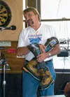 Tom Halvorson honored the wishes of his friend and patient, Ed
Hommer, by bringing the adventurer's prosthetic legs back to
Talkeetna for a celebration. Now, as per Hommer's wishes, his legs
