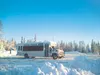 A MASCOT bus sits in the parking area of the new Government Peak Recreation Area in Hatcher Pass. MASCOT has started limited bus service to the cross-country ski area Mondays, Fridays, Saturd