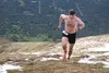 New record holder Jim Shine focuses on the finish during the Government Peak Climb Saturday. Shine's record of 43 minutes, 29 seconds in the 3-mile, 3,500-foot high race surpassed 2014 winner