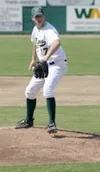 Mat-Su starter Koley Kolberg pitched a complete game, one-hit
shutout to lead the Miners past the Alaska Goldpanners 2-0 in the
first game of a doubleheader on Sunday. Photo by JEREMIAH BARTZ