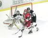 ROBERT DeBERRY/Frontiersman Wasilla sophomore forward Dylan
McRee waits for a pass in front of the Colony goal during the
Warriors’ 7-3 win over the Knights at the Curtis C. Menard II
Memoria