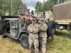 U.S. Army Sgt. 1st Class Dayton Will, left, Forward Operating Site Świętoszów deputy mayor and 2nd Lt. Balinda Dresel, FOS Świętoszów mayor, both with the Alaska National Guard’s 297th Region