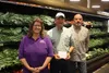 Valley resident Ed Luteran receives two $500 Fred Meyer gift cards and poses with Palmer Fred Meyer Store Manager Dean Forkner and Mat-Su Valley Frontiersman Circulation Administrator Christy