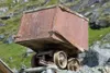 ROBERT DeBERRY/Frontiersman A 70-year-old one-ton ore cart used
in the 1940s is still in service today hauling rocks out of Gold
Cord Mine.
