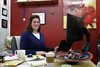 MyHouse founder and Executive Director Michelle Overstreet inside her office at the Gathering Grounds Cafe in downtown Wasilla. Jacob Mann/Frontiersman